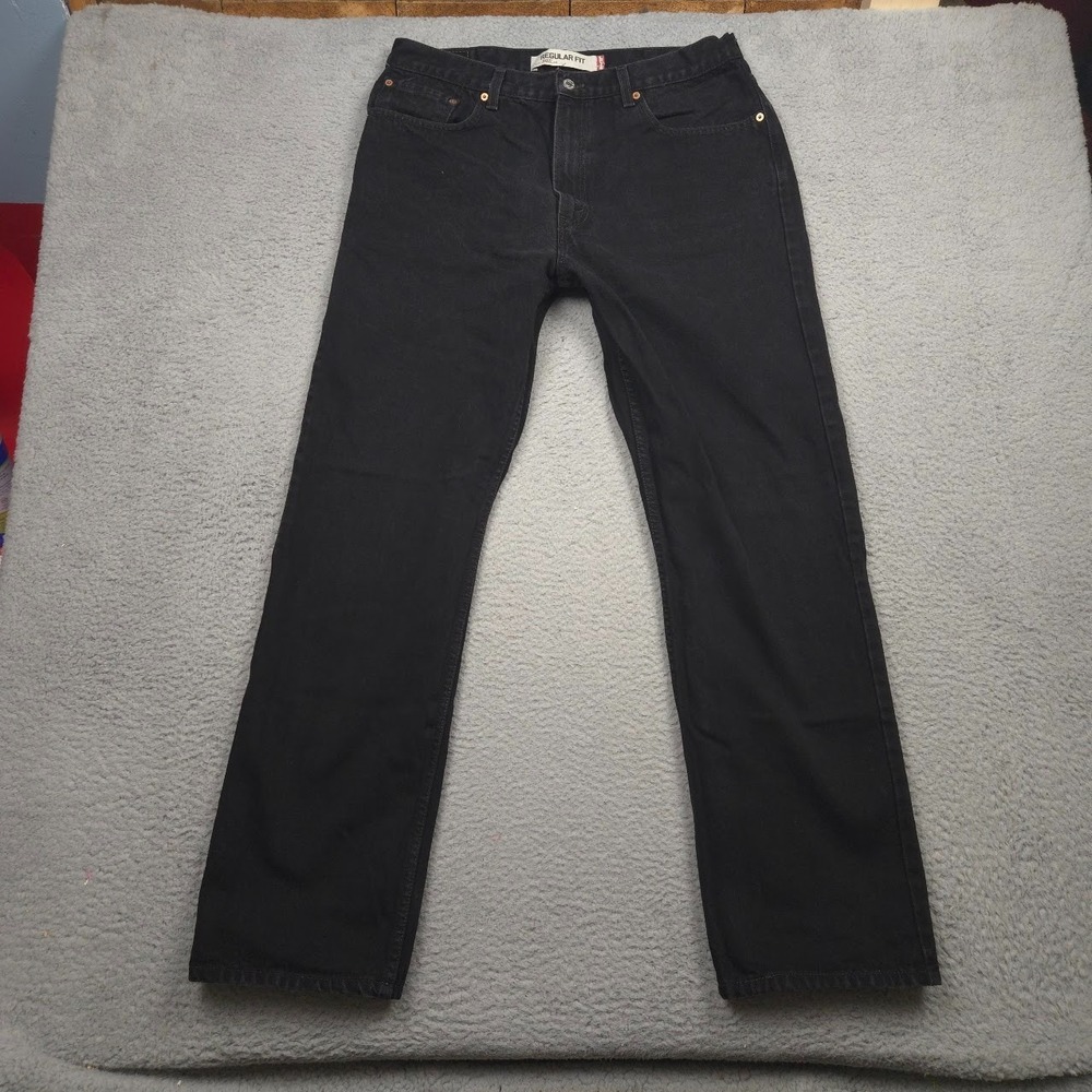 Y2K‎ Vintage Levi's 505 Black Jeans Mens 36x33 Grunge Straight Denim